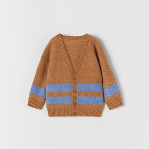 Zara baby striped knit cardigan